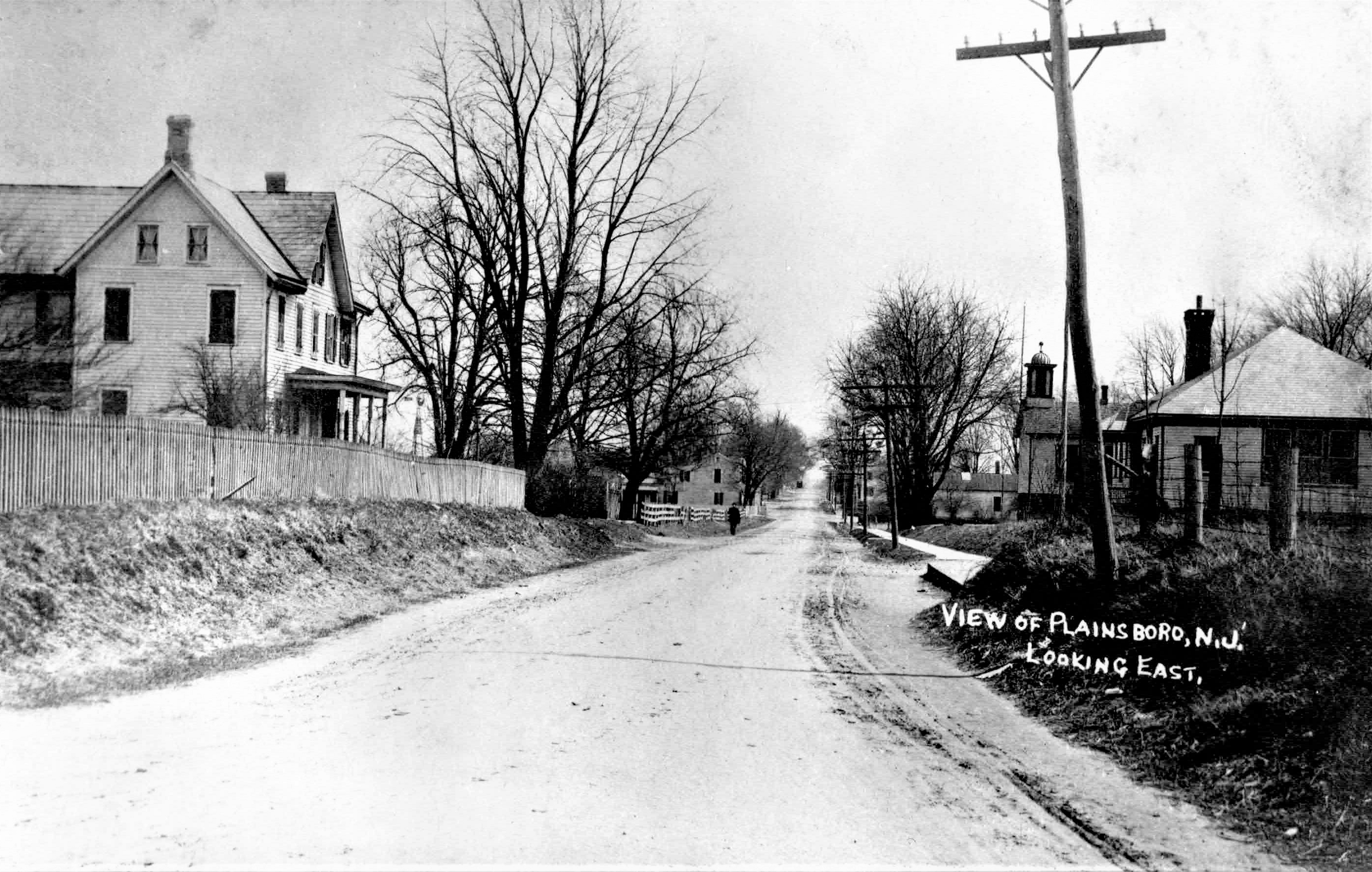 Looking east down Plainsboro Road near Schalks Crossing Road, c.1910